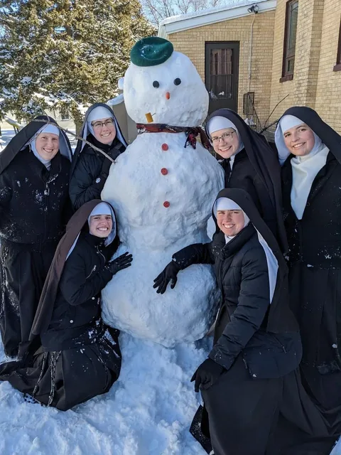 A joyful winter day in community.