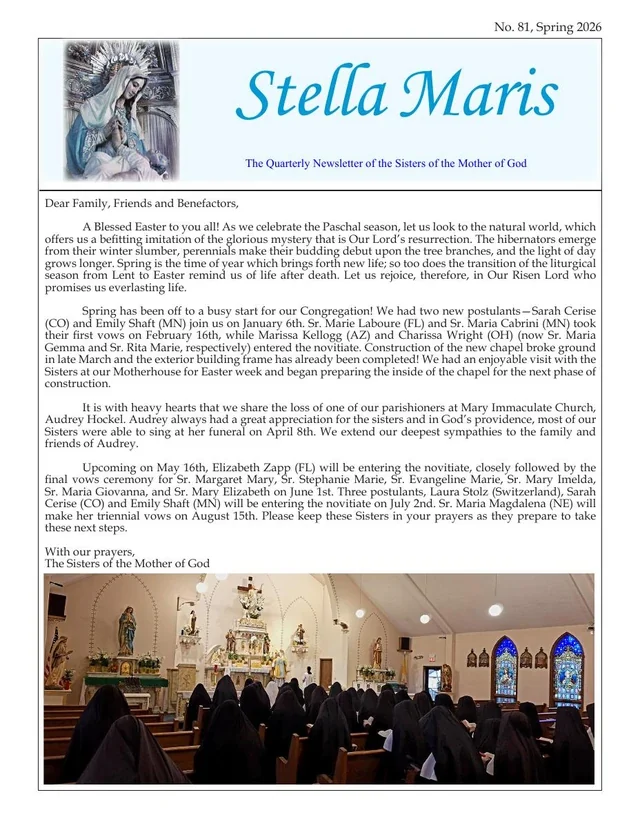Front page of Stella Maris, Issue No. 81, Spring 2026